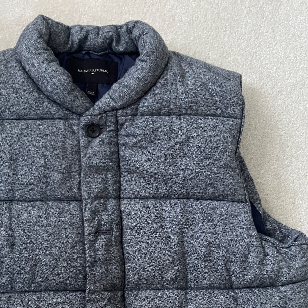 Banana Republic Men's Charcoal Quilted Vest